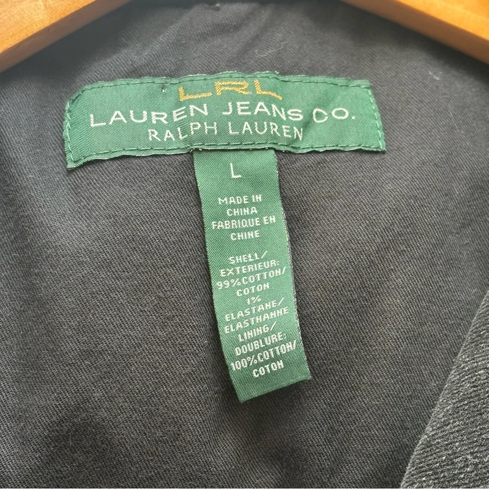 Vintage Ralph Lauren Black Denim Patchwork Velvet Velour Fitted Vest Size Large - Picture 5 of 6